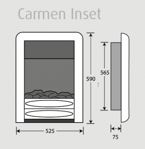 Carmen Illusion Electric Inset - coal