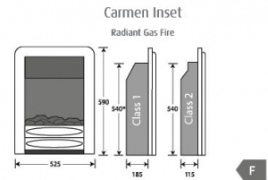 Carmen Inset Radiant Gas
